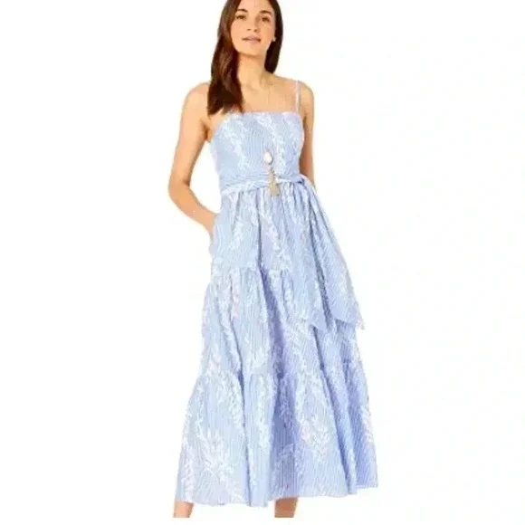 knee length dresses for ladies 0 / Roxie Pink Harbor Stripe main image 1